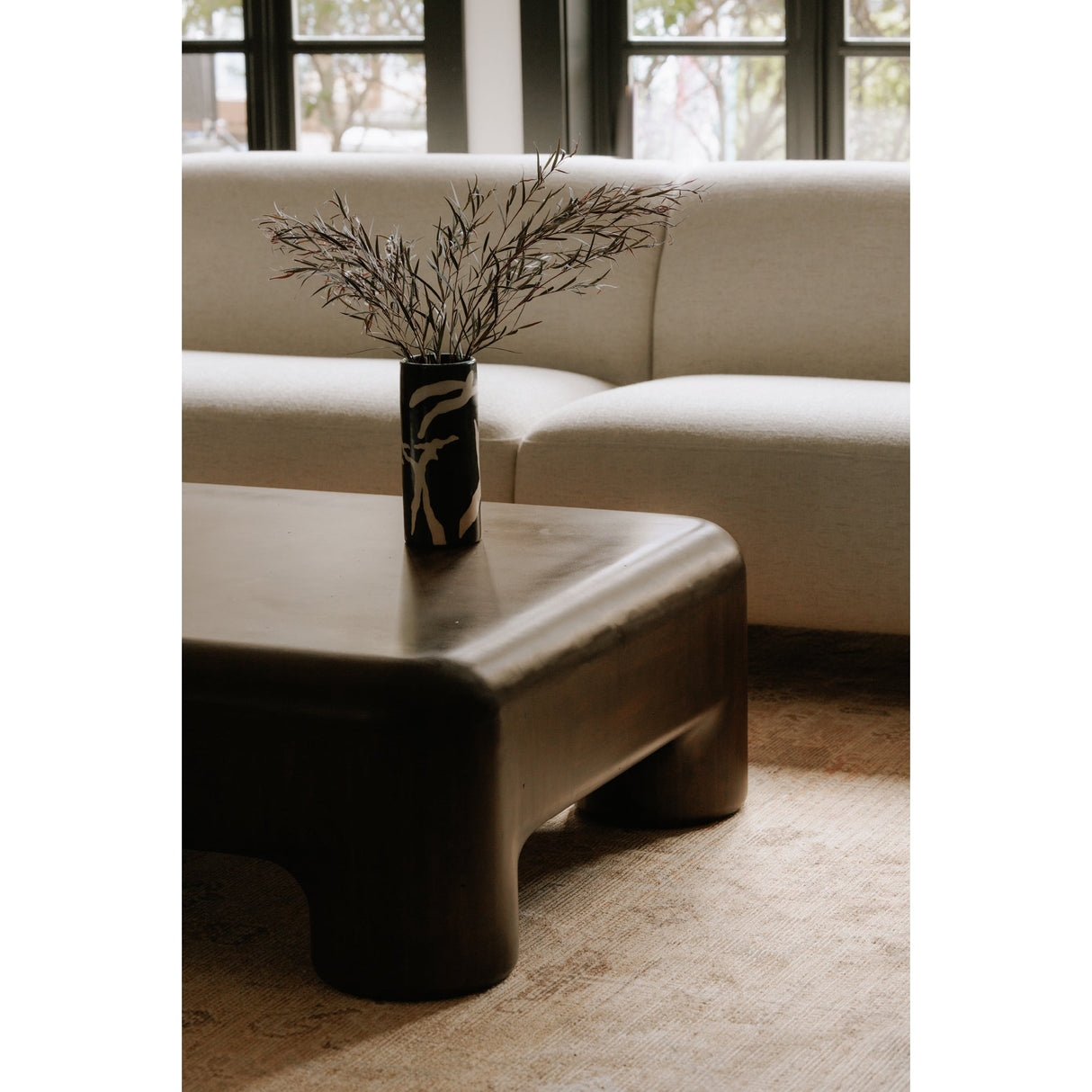 Rowan Dark Brown Coffee Table by Moe's Home at Eve Furniture
