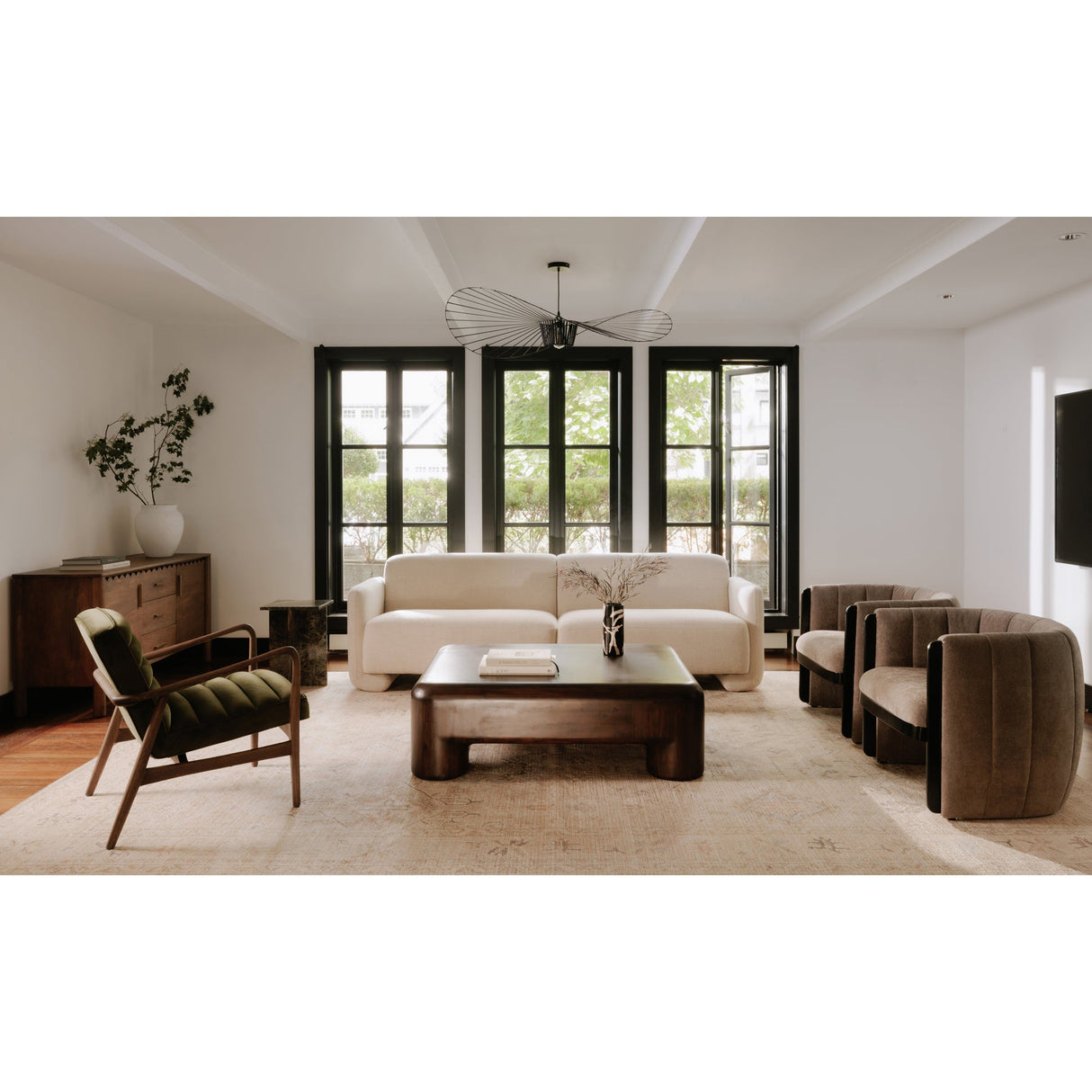 Rowan Dark Brown Coffee Table by Moe's Home at Eve Furniture