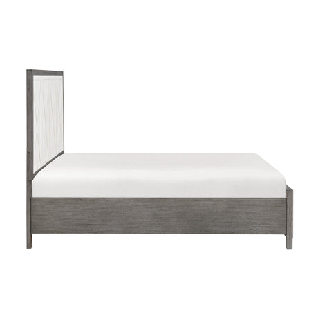 Rowan Ivory/Gray California King Platform Bed with Footboard Storage by Homelegance at Eve Furniture
