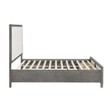 Rowan Ivory/Gray California King Platform Bed with Footboard Storage by Homelegance at Eve Furniture