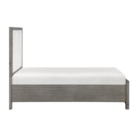Rowan Ivory/Gray Twin Footboard Storage Platform Bed by Homelegance at Eve Furniture