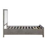 Rowan Ivory/Gray Twin Footboard Storage Platform Bed by Homelegance at Eve Furniture