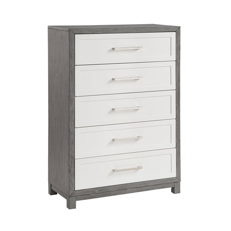 Rowan Ivory/Gray Youth Platform Bedroom Set with Footboard Storage by Homelegance at Eve Furniture