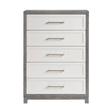 Rowan Ivory/Gray Youth Platform Bedroom Set with Footboard Storage by Homelegance at Eve Furniture