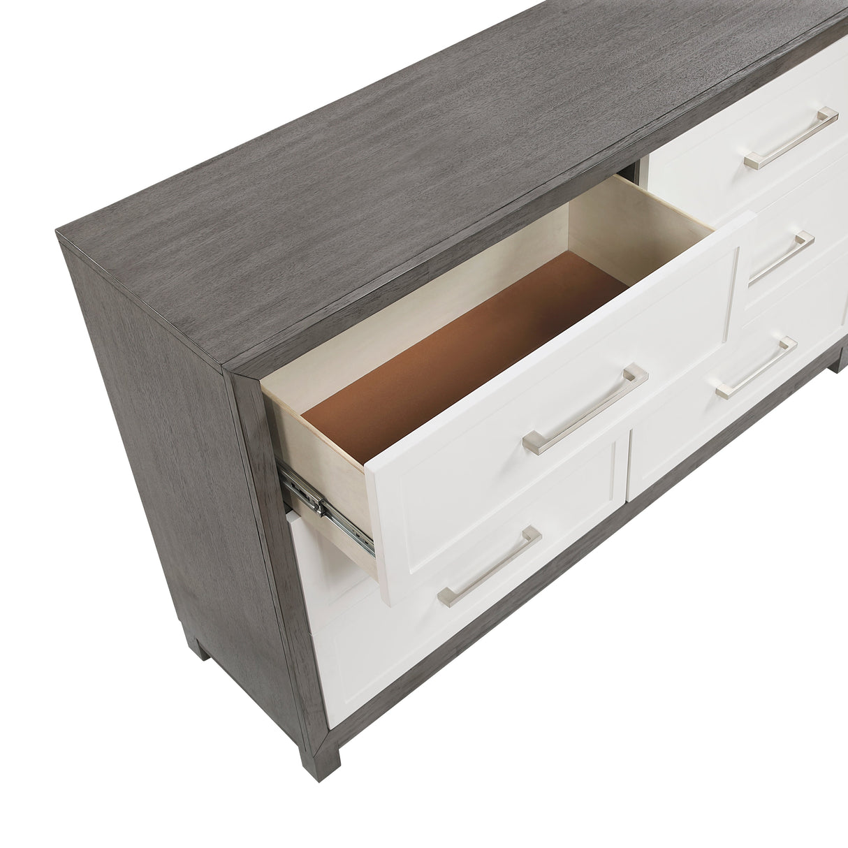 Rowan Ivory/Gray Youth Platform Bedroom Set with Footboard Storage by Homelegance at Eve Furniture