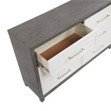 Rowan Ivory/Gray Youth Platform Bedroom Set with Footboard Storage by Homelegance at Eve Furniture