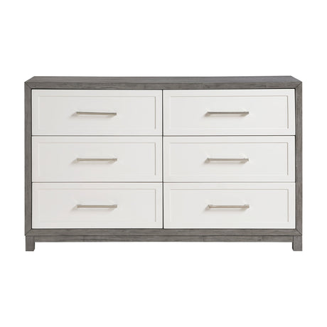 Rowan Ivory/Gray Youth Platform Bedroom Set with Footboard Storage by Homelegance at Eve Furniture