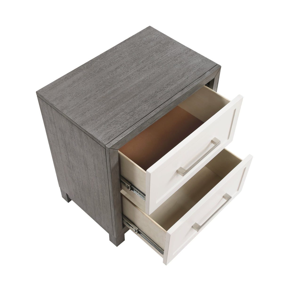 Rowan Ivory/Gray Youth Platform Bedroom Set with Footboard Storage by Homelegance at Eve Furniture