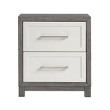 Rowan Ivory/Gray Youth Platform Bedroom Set with Footboard Storage by Homelegance at Eve Furniture