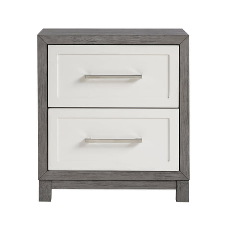 Rowan Ivory/Gray Youth Platform Bedroom Set with Footboard Storage by Homelegance at Eve Furniture