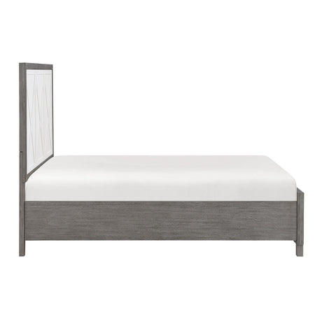 Rowan Ivory/Gray Youth Platform Bedroom Set with Footboard Storage by Homelegance at Eve Furniture