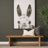 Rowan Light Brown Oak Wood Bench by Mercana at Eve Furniture