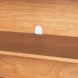 Rowan Light Brown Oak Wood Closed 4 Door Sideboard by Mercana at Eve Furniture