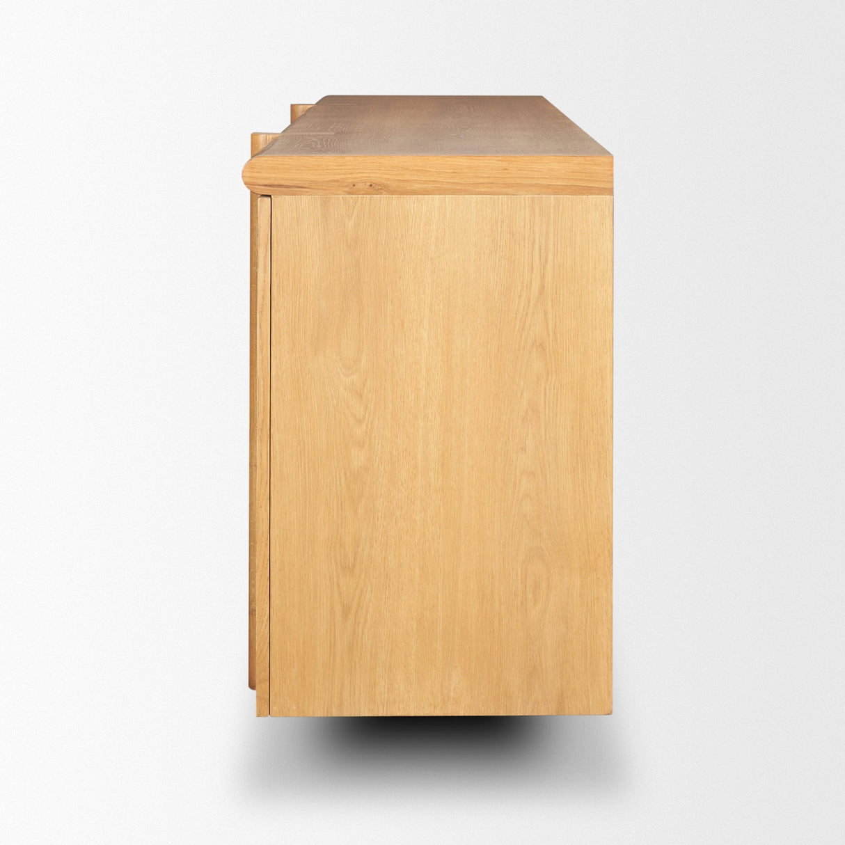 Rowan Light Brown Oak Wood Closed 4 Door Sideboard by Mercana at Eve Furniture