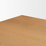 Rowan Light Brown Oak Wood Closed 4 Door Sideboard by Mercana at Eve Furniture
