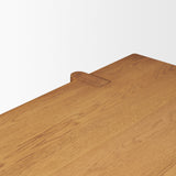 Rowan Light Brown Oak Wood Rectangular Dining Table by Mercana at Eve Furniture