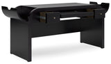 Rowanbeck Black 60" Home Office Desk