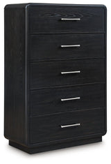 Rowanbeck Black Chest of Drawers by Ashley at Eve Furniture