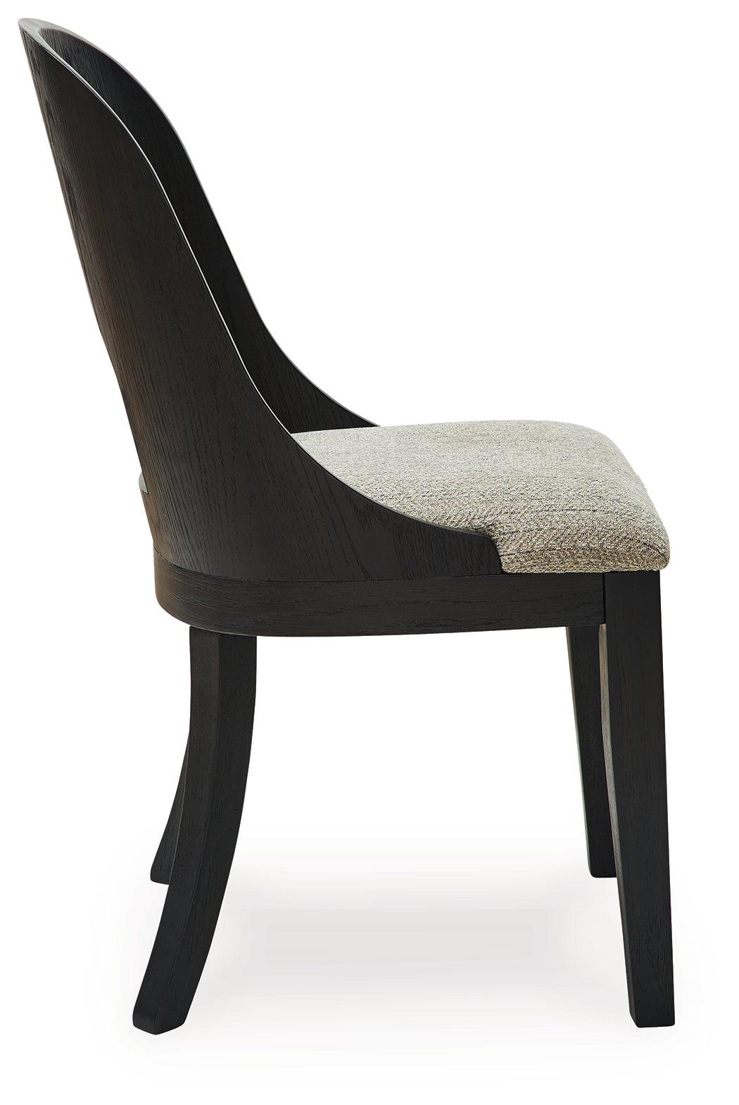 Rowanbeck Black Dining Chair, Set of 2 by Ashley at Eve Furniture
