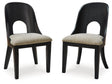 Rowanbeck Black Dining Chair, Set of 2 by Ashley at Eve Furniture