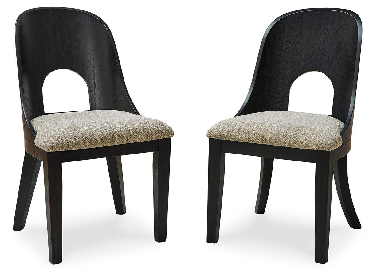 Rowanbeck Black Dining Chair, Set of 2 by Ashley at Eve Furniture