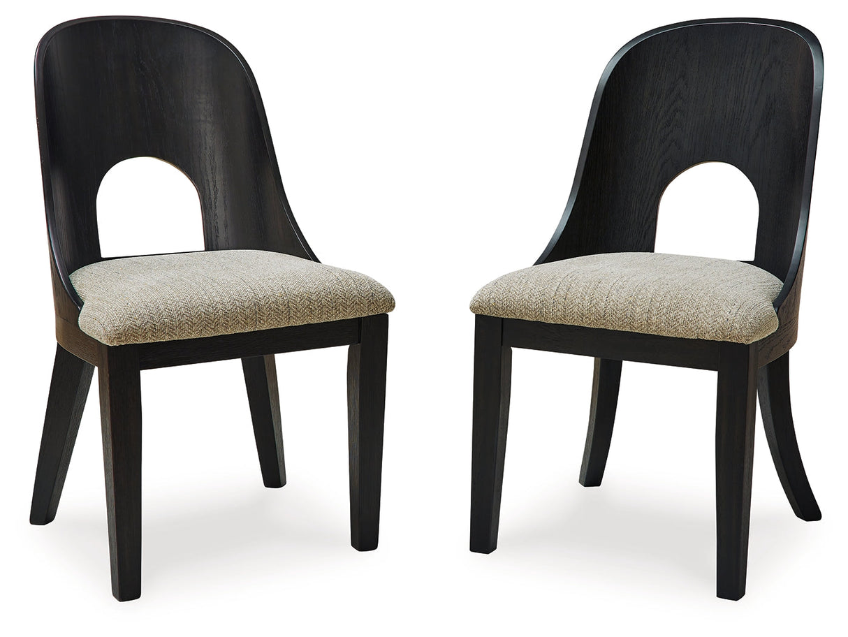 Rowanbeck Black Dining Chair, Set of 2