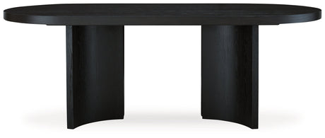 Rowanbeck Black Dining Room Set by Ashley at Eve Furniture