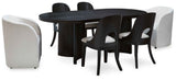 Rowanbeck Black Dining Room Set by Ashley at Eve Furniture