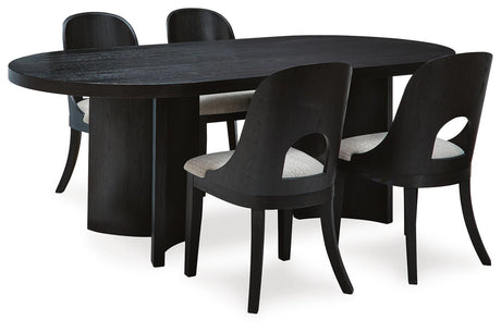 Rowanbeck Black Dining Room Set by Ashley at Eve Furniture