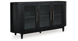 Rowanbeck Black Dining Server by Ashley at Eve Furniture