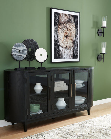 Rowanbeck Black Dining Server by Ashley at Eve Furniture