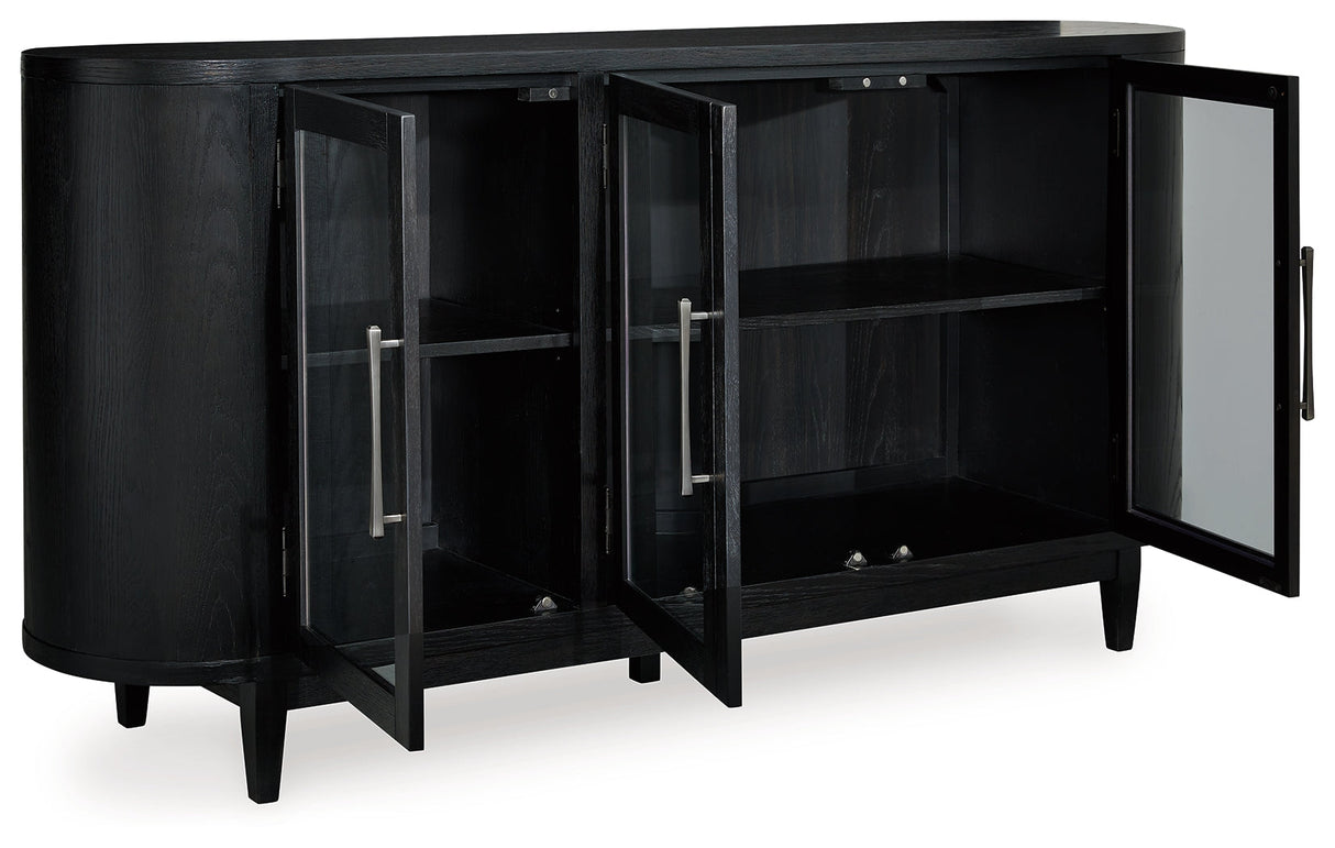 Rowanbeck Black Dining Server by Ashley at Eve Furniture
