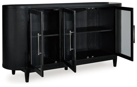 Rowanbeck Black Dining Server by Ashley at Eve Furniture