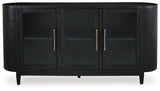 Rowanbeck Black Dining Server by Ashley at Eve Furniture