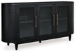 Rowanbeck Black Dining Server by Ashley at Eve Furniture