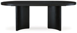 Rowanbeck Black Dining Table by Ashley at Eve Furniture