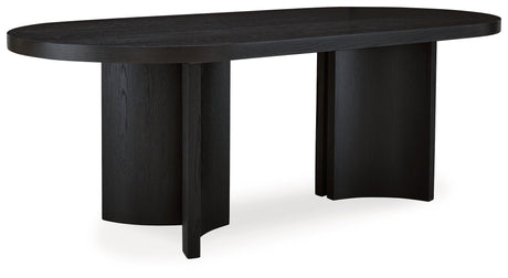 Rowanbeck Black Dining Table by Ashley at Eve Furniture
