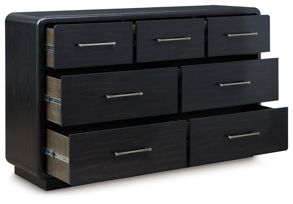 Rowanbeck Black Dresser by Ashley at Eve Furniture