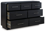 Rowanbeck Black Dresser by Ashley at Eve Furniture