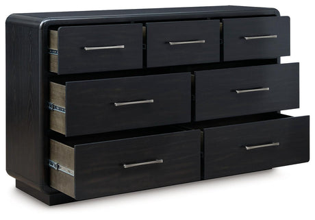 Rowanbeck Black Dresser by Ashley at Eve Furniture