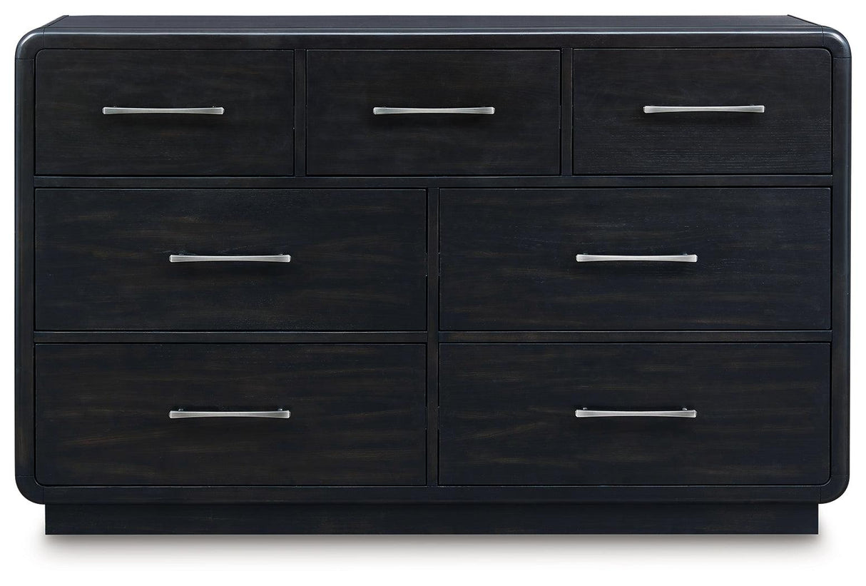 Rowanbeck Black Dresser by Ashley at Eve Furniture