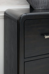 Rowanbeck Black Dresser by Ashley at Eve Furniture