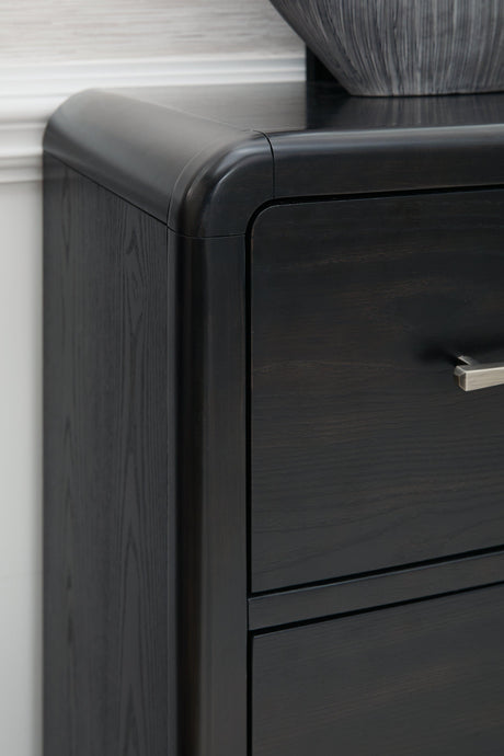 Rowanbeck Black Dresser by Ashley at Eve Furniture