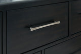 Rowanbeck Black Dresser by Ashley at Eve Furniture