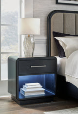 Rowanbeck Black Nightstand by Ashley at Eve Furniture