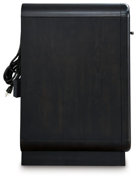 Rowanbeck Black Nightstand by Ashley at Eve Furniture