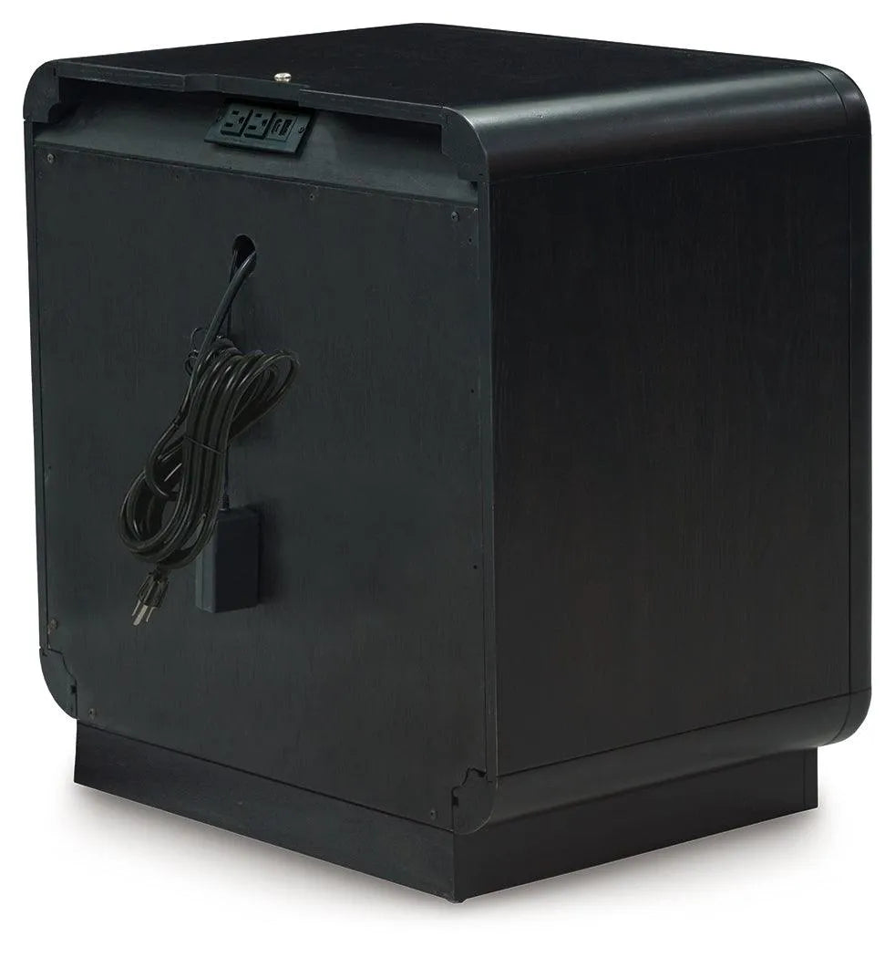Rowanbeck Black Nightstand by Ashley at Eve Furniture