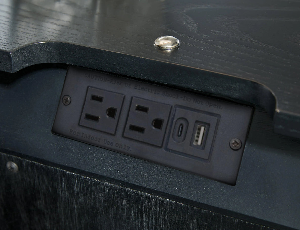 Rowanbeck Black Nightstand by Ashley at Eve Furniture