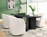 Rowanbeck Black/White Dining Table and 4 Chairs by Ashley at Eve Furniture