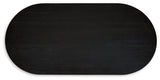 Rowanbeck Dining Table and 4 Chairs with Storage in Black by Ashley at Eve Furniture